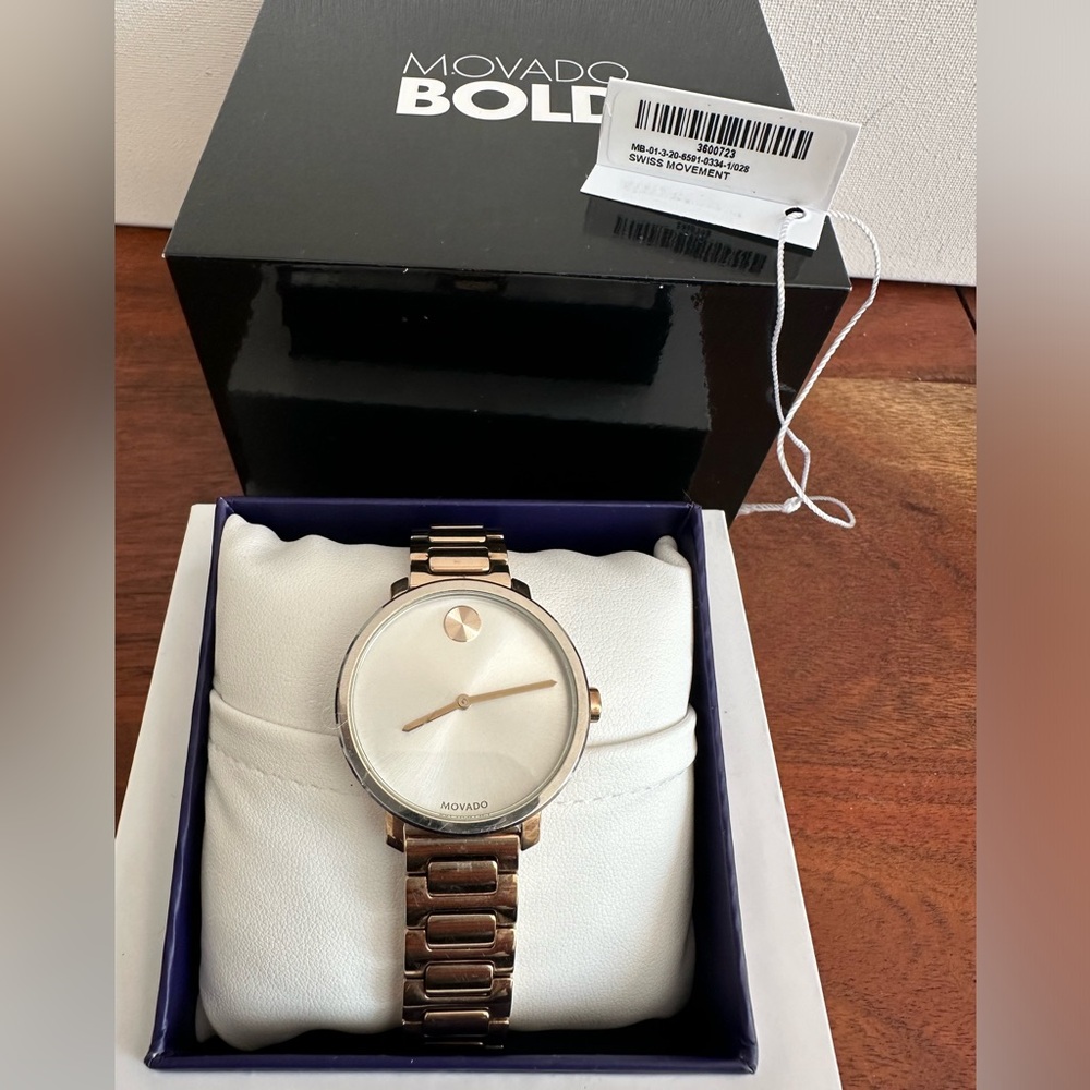 Movado bold gold watch